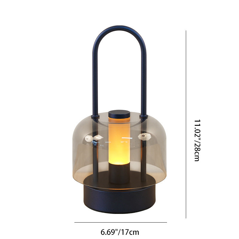 Contemporary Nordic USB Metal & Acrylic Round LED Table Lamp With Touch Dimming For Bedroom And Living Room
