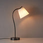 Modern Minimalist Brass & Fabric Round 1-Light Table Lamp For Bedroom And Living Room