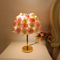 Modern Art Deco Metal & PVC Rose-Shaped 1-Light Table Lamp For Bedroom & Living Room