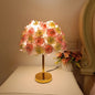 Modern Art Deco Metal & PVC Rose-Shaped 1-Light Table Lamp For Bedroom & Living Room
