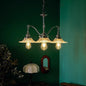 Industrial Glass Saucer 3/5-Light Chandelier