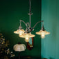 Industrial Glass Saucer 3/5-Light Chandelier