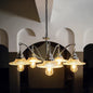 Industrial Glass Saucer 3/5-Light Chandelier