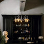 Industrial Glass Saucer 3/5-Light Chandelier