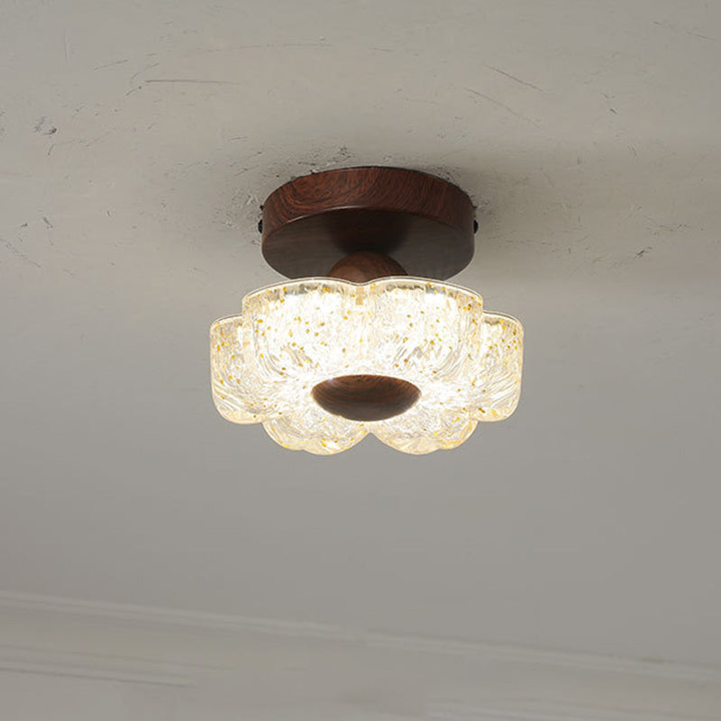 French Petal LED Semi-Flush Ceiling Light