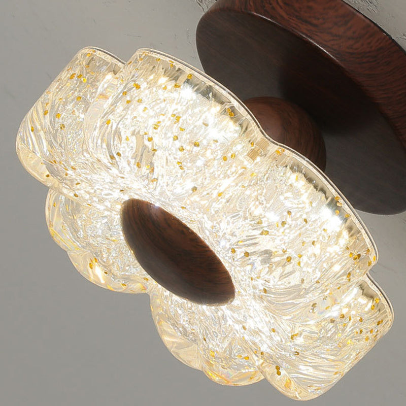 French Petal LED Semi-Flush Ceiling Light