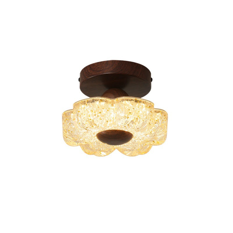 French Petal LED Semi-Flush Ceiling Light