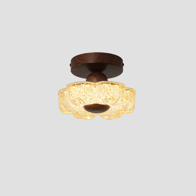 French Petal LED Semi-Flush Ceiling Light