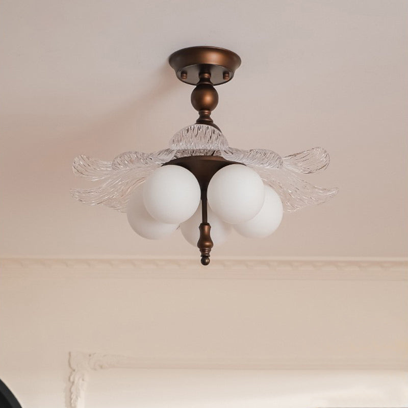 Retro Bud 5-Light Semi-Flush Ceiling Light