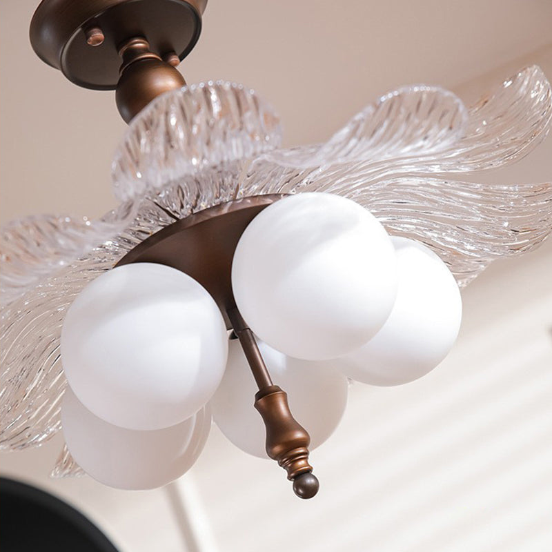 Retro Bud 5-Light Semi-Flush Ceiling Light