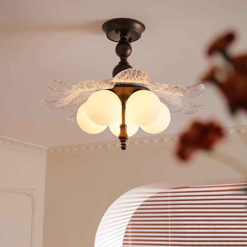 Retro Bud 5-Light Semi-Flush Ceiling Light