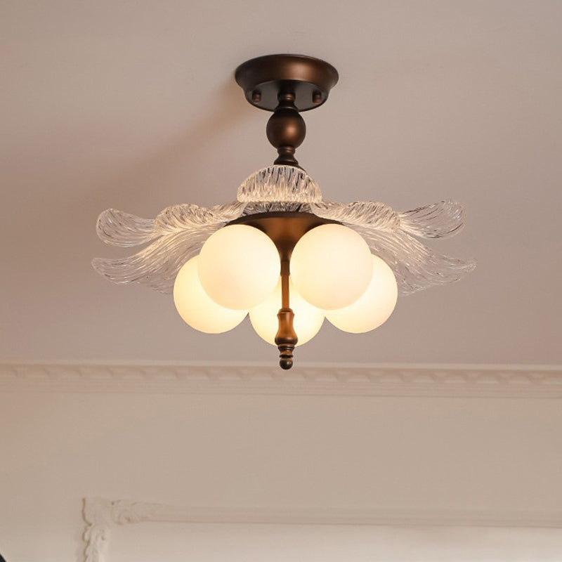 Retro Bud 5-Light Semi-Flush Ceiling Light