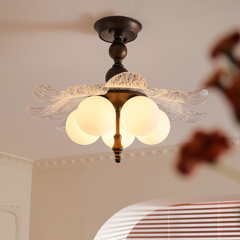 Retro Bud 5-Light Semi-Flush Ceiling Light