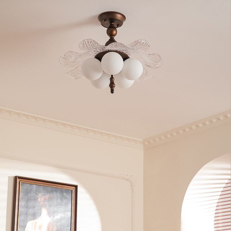 Retro Bud 5-Light Semi-Flush Ceiling Light