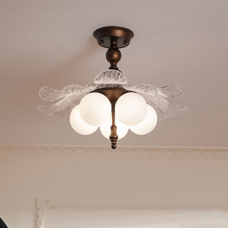 Retro Bud 5-Light Semi-Flush Ceiling Light