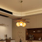 French Rattan Bud Pendant Light 3-Light