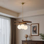 French Rattan Bud Pendant Light 3-Light