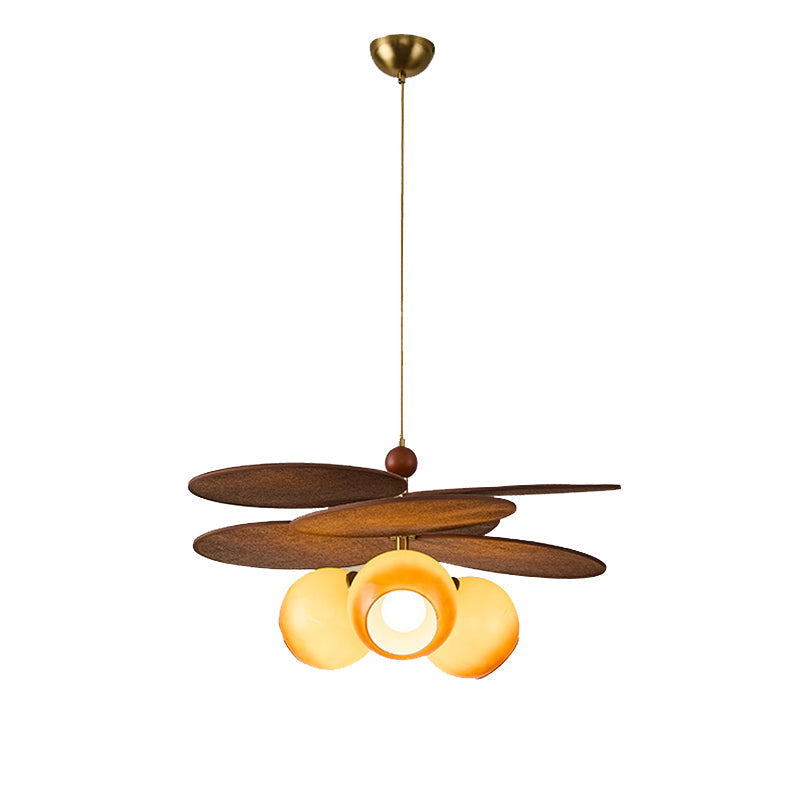 French Rattan Bud Pendant Light 3-Light