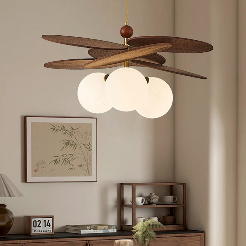 French Rattan Bud Pendant Light 3-Light