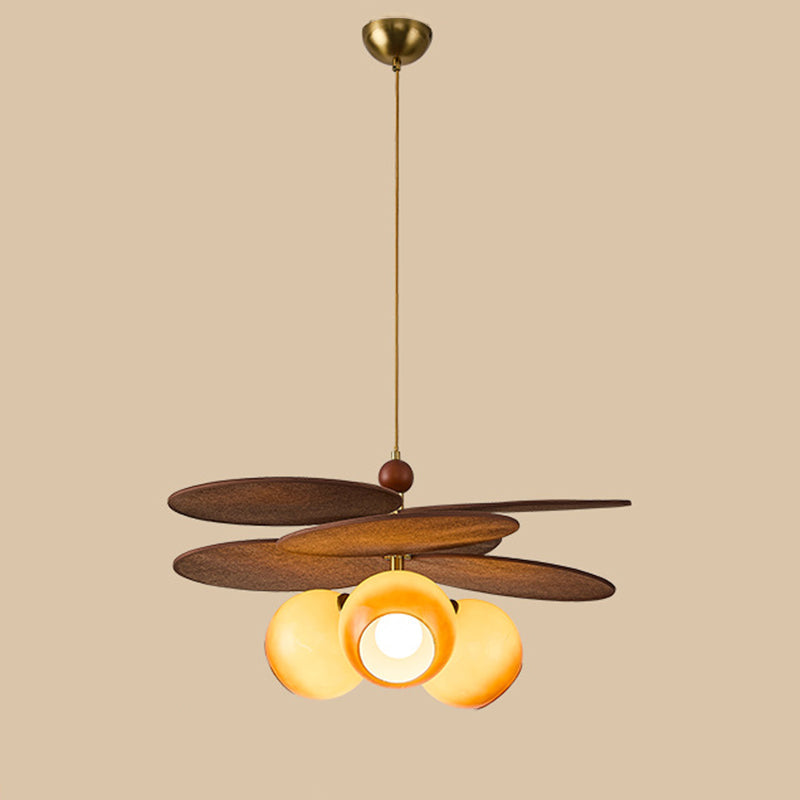 French Rattan Bud Pendant Light 3-Light