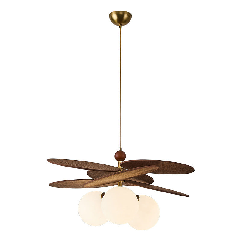 French Rattan Bud Pendant Light 3-Light