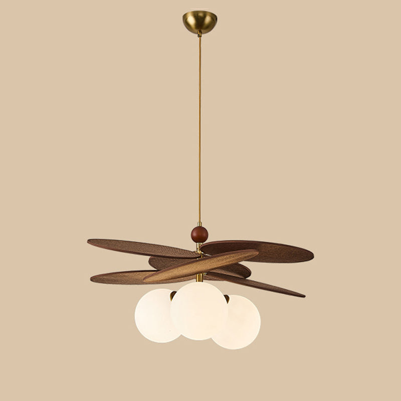 French Rattan Bud Pendant Light 3-Light