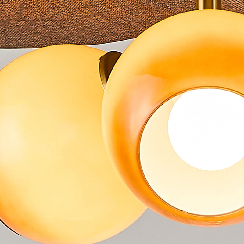 French Rattan Bud Pendant Light 3-Light