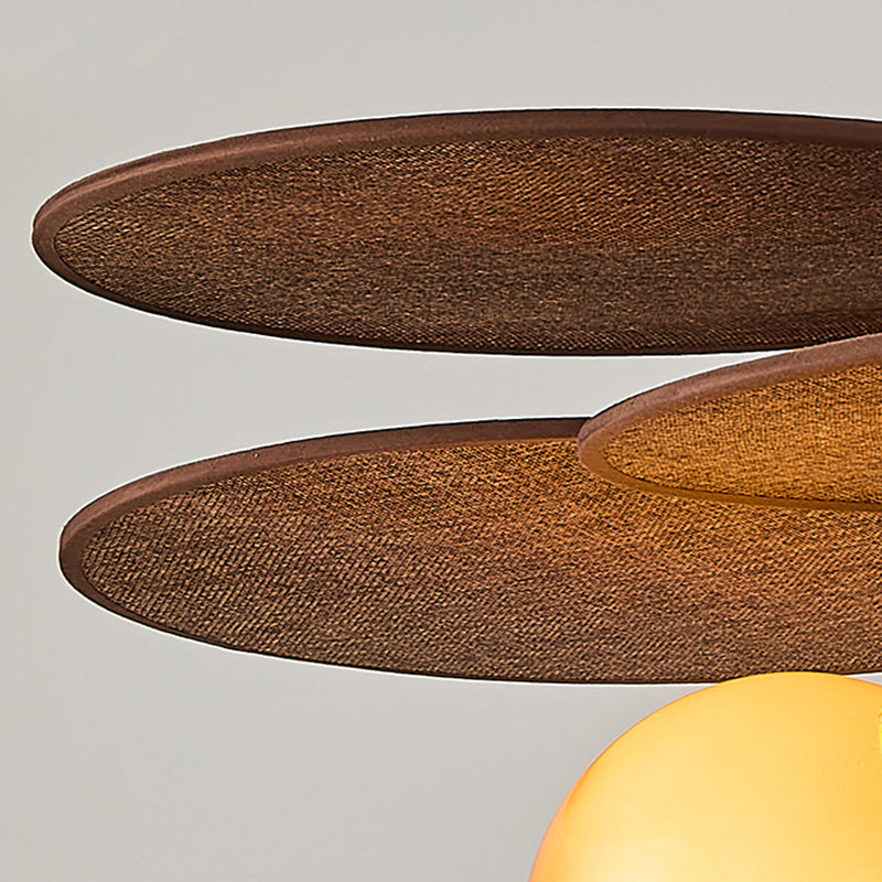 French Rattan Bud Pendant Light 3-Light