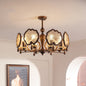 Rustic Iron Lotus Leaf Chandelier 6/8-Light