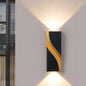 Modern Minimalist PC Aluminum Textured Rectangle LED Wall Sconce Lamp For Outdoor