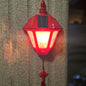 Traditional Chinese ABS Iron Fu Character Cone 1-Light Solar Wall Sconce Lamp For Outdoor