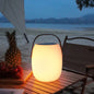 Contemporary Creative PE Acrylic Portable Barrel-Shaped Solar LED Outdoor Light For Garden & Camping