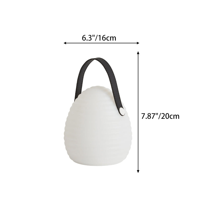 Contemporary Creative PE ABS Portable Round LED Outdoor Light With Handle For Outdoor Patio