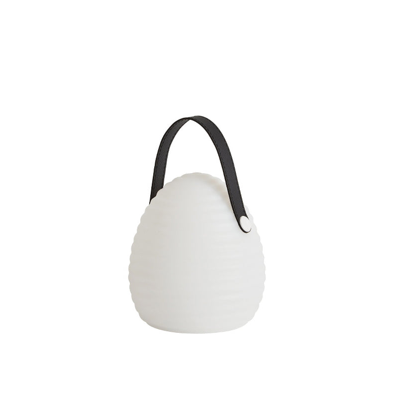 Contemporary Creative PE ABS Portable Round LED Outdoor Light With Handle For Outdoor Patio