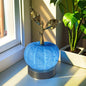 Contemporary Creative USB Glass Metal Pumpkin Shape Round LED Table Lamp For Bedroom