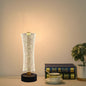 Modern Luxury Metal & Acrylic Column Tower-Shaped LED Table Lamp For Bedside