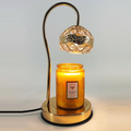 Traditional European Crystal Iron And Marble Valley Round 1-Light Melting Wax Table Lamp For Bedside