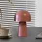Contemporary Nordic Battery Metal & Glass Hollow Starry Mushroom Dome LED Table Lamp For Bedroom