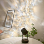 Modern Simplicity USB Water Ripple Cylinder Iron PVC LED Ambient Table Lamp For Bedroom