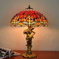 Tiffany Decorative Goddess Dragonfly Resin Stained Glass 3-Light Table Lamp