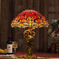 Tiffany Decorative Goddess Dragonfly Resin Stained Glass 3-Light Table Lamp