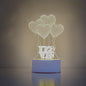 Contemporary Creative Rectangular Acrylic LED Table Lamp For Living Room