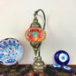Traditional Tiffany Oval Glass Iron 1-Light Table Lamp For Living Room