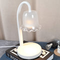 Contemporary Scandinavian Flower-Shaped Iron Glass 1-Light Aroma Melt Wax Table Lamp For Bedroom