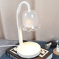 Contemporary Scandinavian Flower-Shaped Iron Glass 1-Light Aroma Melt Wax Table Lamp For Bedroom