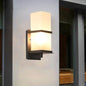 Traditional Japanese Waterproof Outdoor Rectangle Iron Acrylic 1-Light Wall Scone Lamp For Garden