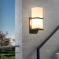 Traditional Japanese Waterproof Outdoor Rectangle Iron Acrylic 1-Light Wall Scone Lamp For Garden