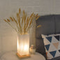 Modern Minimalist Cylindrical Square Wooden Glass LED Table Lamp For Bedroom
