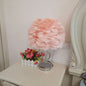 Modern Art Deco Heart Feather Iron Rod 1-Light Table Lamp For Bedroom