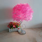 Modern Art Deco Heart Feather Iron Rod 1-Light Table Lamp For Bedroom